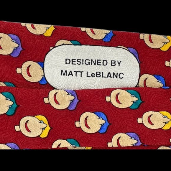 Vintage Celeb Tie Matt LeBlanc Friends Save the Children Men's Necktie 100% Silk - Picture 3 of 8